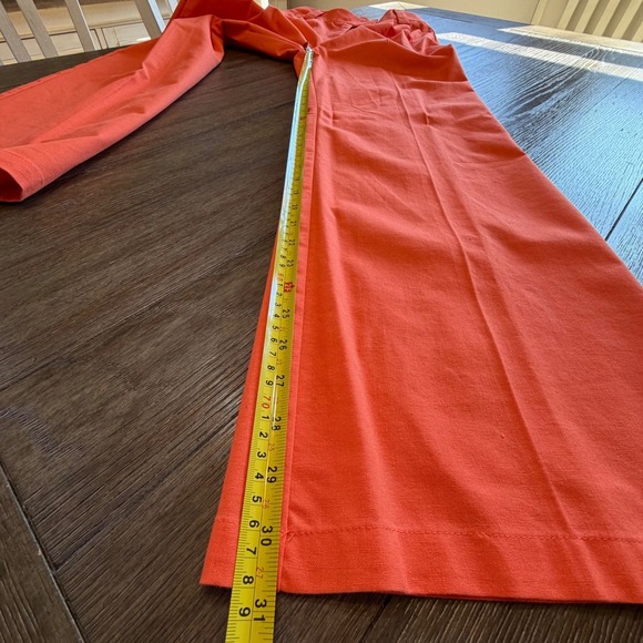 Commense Orange Linen Cotton Blend High Rise Wide Leg Dress Pants Women 28"waist - Picture 11 of 13